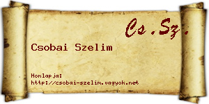 Csobai Szelim névjegykártya
